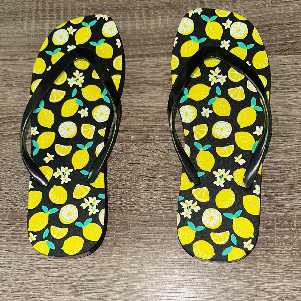 Black and Yellow Citrus Sandals
